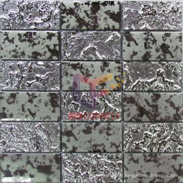 Modern Rock Style Metal Like Glass Mosaic Tile (TC378)